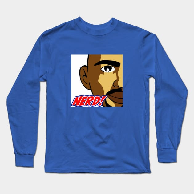 nerd face logo 2 Long Sleeve T-Shirt by Ed Johnson Presents NERD! Merch